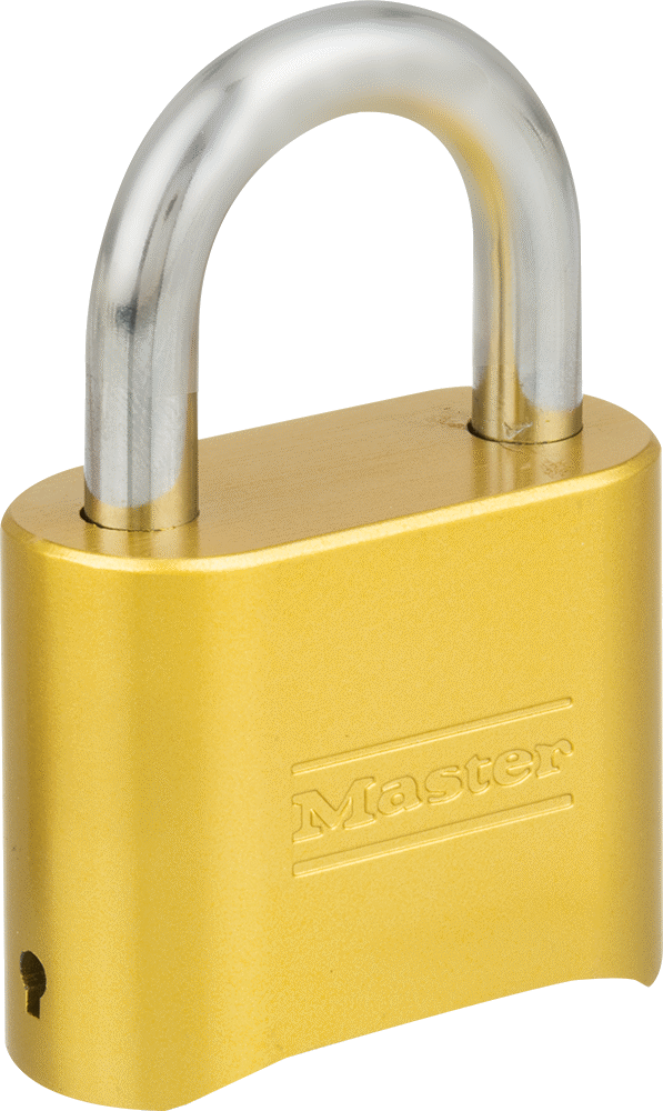 Hava Koşullarına Dayanıklı Sıfırlanabilir Şifreli Asma Kilit, Çelik Standart Şakel ve Pirinç Gövdeli, Master Lock 175Dwd — Yuvarlanan Rak…