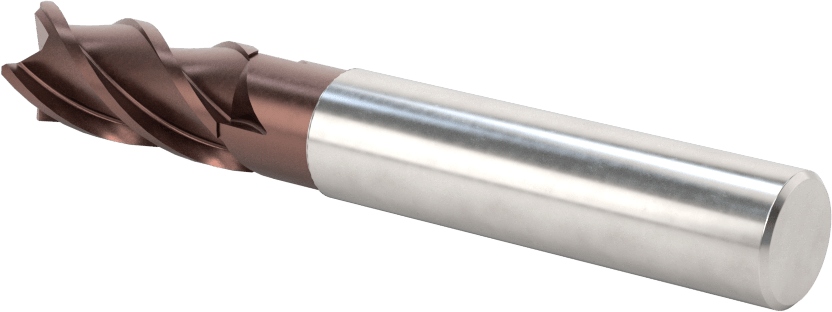 Hızlı Kesim Karbür Uçlu Freze, Pahlı Köşe, Kare, Tiaisin, 4 Yiv, 11.7 mm Freze Çapı