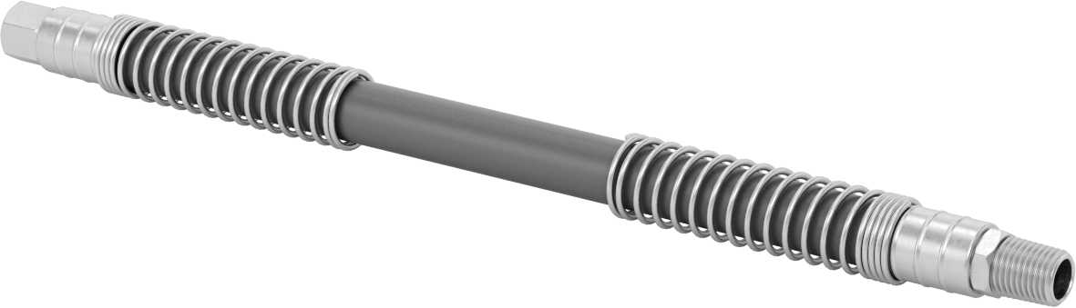 Bükülüp Sabit Kalan Hava Nozulu için 1/8 NPT Dişi Çıkışlı 12" Uzunlukta PVC Hortum