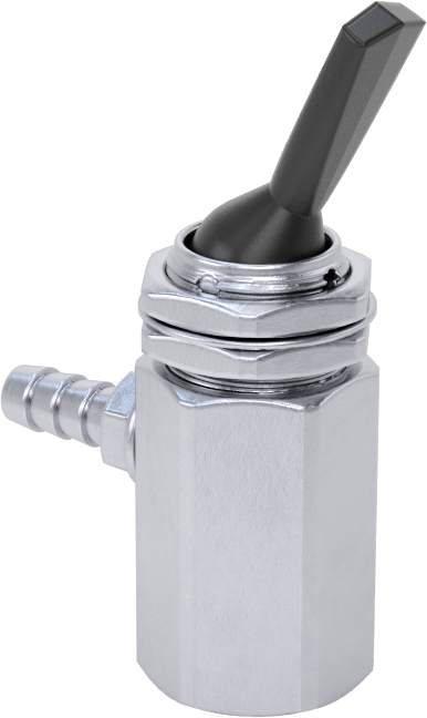 Tırnaklı Bağlantı Parçalı Panele Monte Açma/Kapama Vanası, Toggle Anahtarı, 1/8 NPT Dişi x 1/8" Boru İç Çapı için