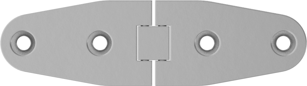 Kayış Menteşesi, Parlatılmış 316 Paslanmaz Çelik, 1-1/8" x 2" Kapı Kanadı
