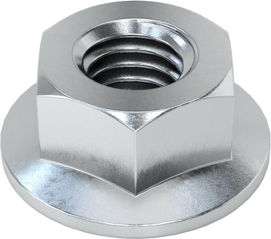 Yüksek Mukavemetli Çelik JIS Flanşlı Somun, Çinko Kaplamalı, M5 x 0.8 mm Diş Boyutu