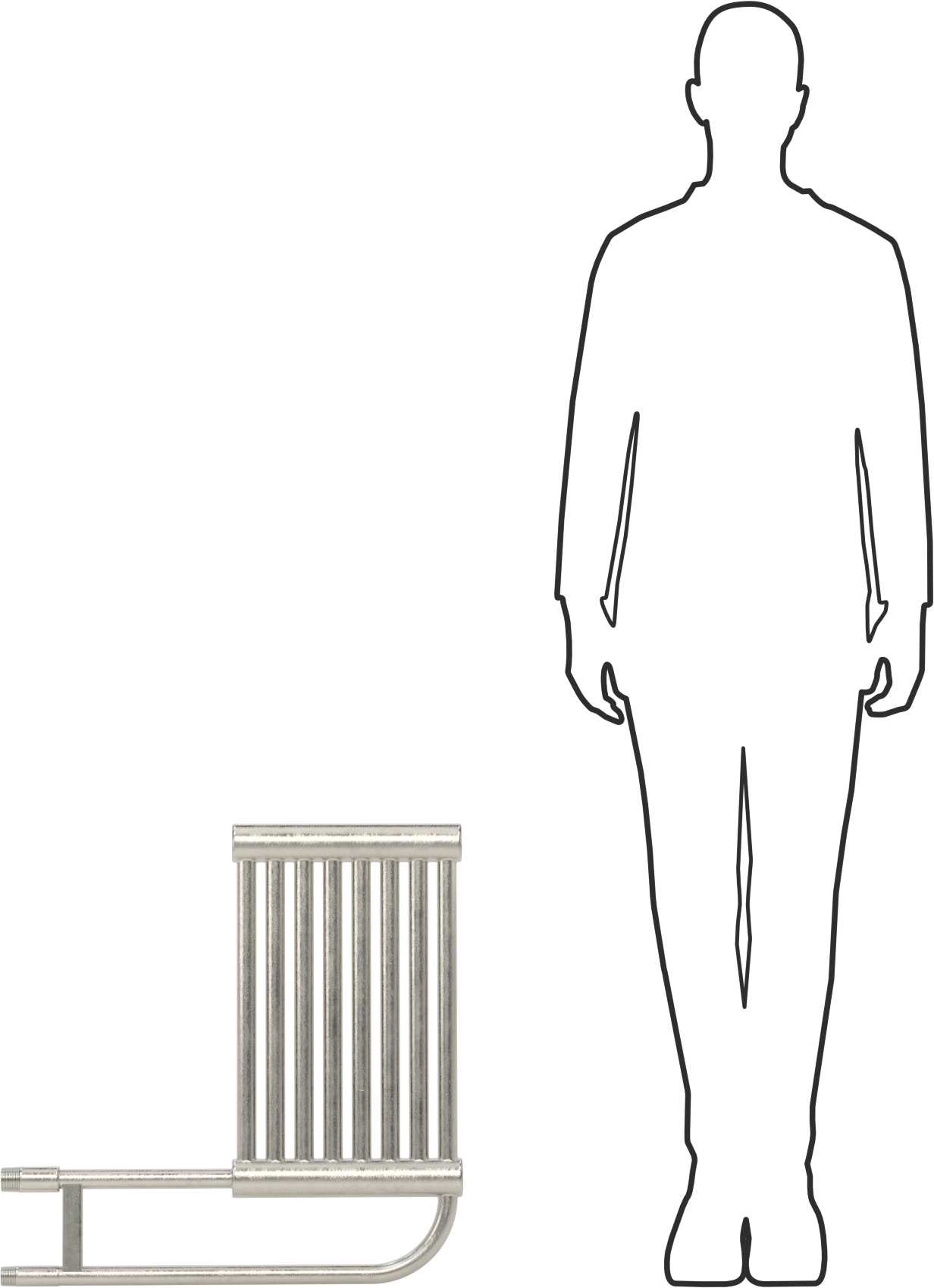 Açık Tanklı Isı Değiştirici, Paslanmaz Çelik, 3.8 ft² Yüzey Alanı, 1 NPT Erkek Giriş