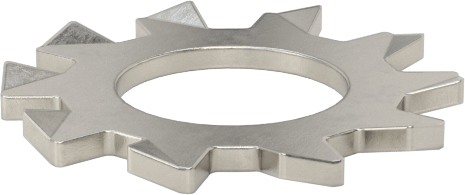 316 Paslanmaz Çelik Dış Dişli Kilit Pul, 1/4" Vida Boyutu için, 0.256" İç Çap, 0.510" Dış Çap