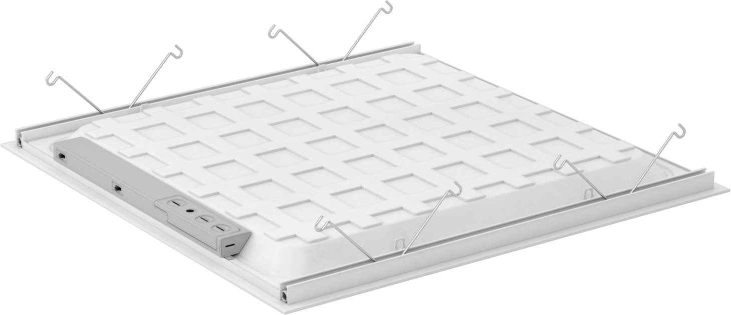 Yenileme Gömme Tavan Işığı, 22-3/4" Uzunluk x 22-3/4" Genişlik x 1-3/8" Toplam Yükseklik