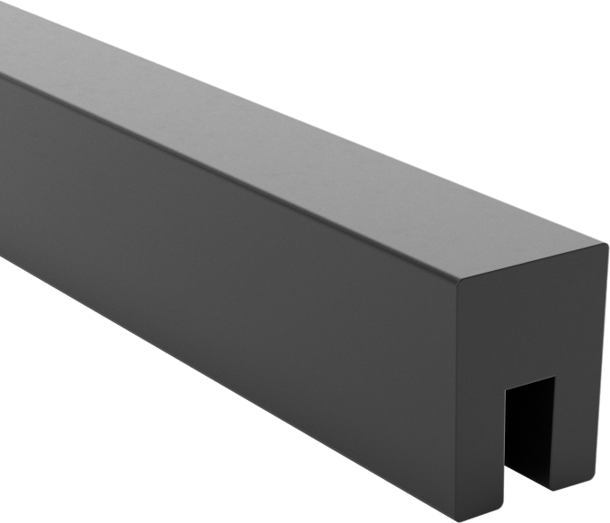 Neopren Kauçuk Kenar Çıtası, 1/16" Genişlik x 1/8" İç Yükseklik — 1⁄16", Siyah, 1⁄4"