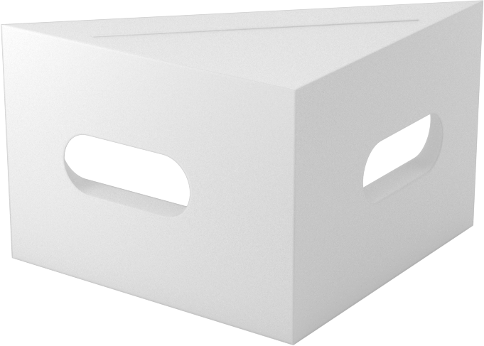 Beyaz Plastik Köşe Braketi, 1" x 1" x 11/16"