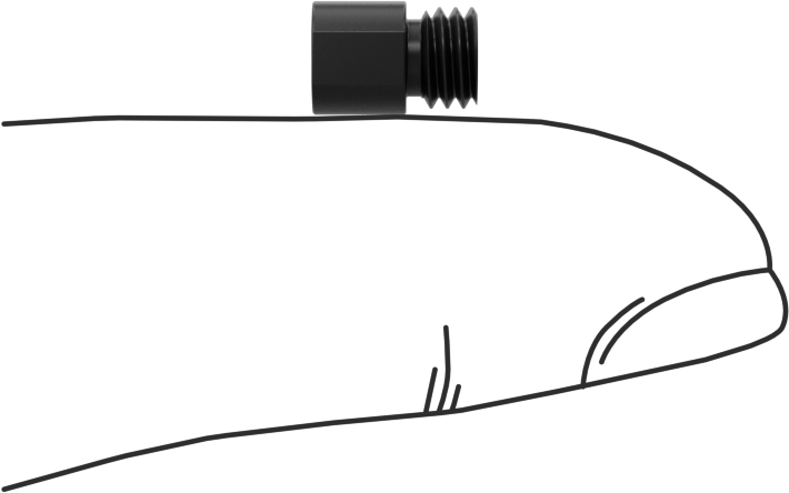 Ultra Hassas Kılavuz Vida için M2 x 0.4 mm Dış Dişli PEEK Somun