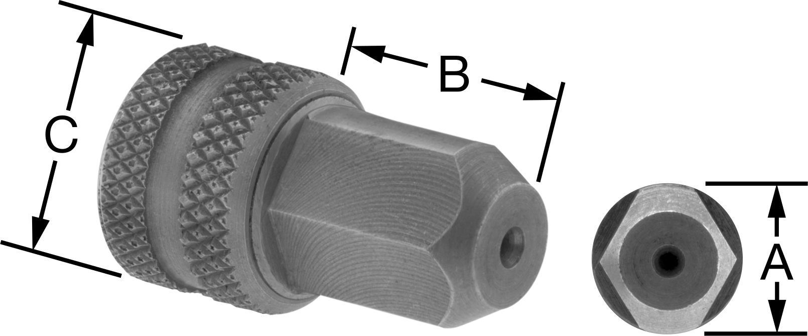 Plastikler için Döküm Yer Belirleme Pimi, 5/16" Çap x 1/2" Yüksekliğinde Elmas Başlık
