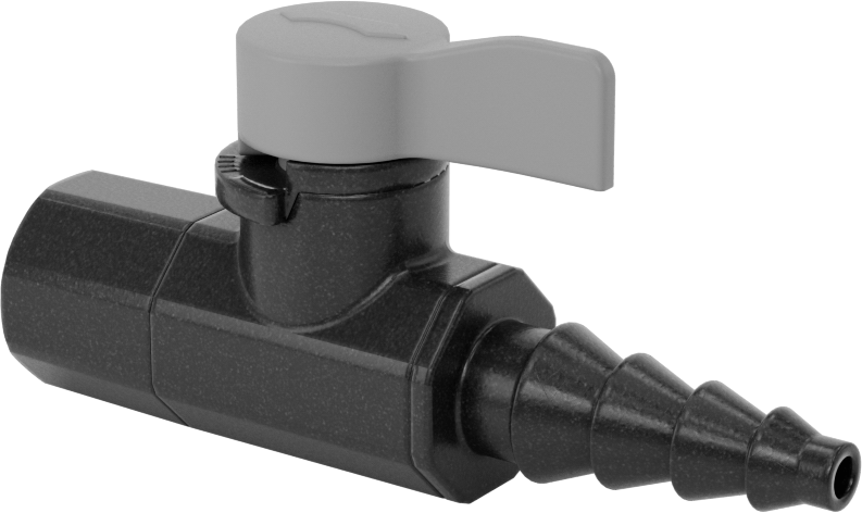 Kimyasallar için Açma/Kapama Vanası, Kol Tutacağı, PVC Gövde, Konik Bağlantı Elemanı x 1/4 NPT Dişi — 3⁄8", 1⁄2", 5⁄8", Tırnaklı, Dişli,…