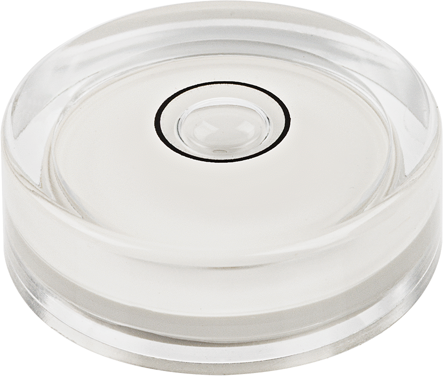 Yuvarlak Su Terazi Kabı, Plastik, 1-1/8" Taban Çapı