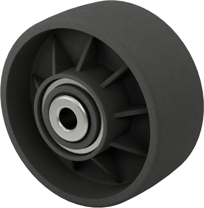 Paten Tekerleği, Fiberglas, 2-7/8" Çap x 1-1/4" Genişlik — 2 7⁄8", Katı, Fiberglas