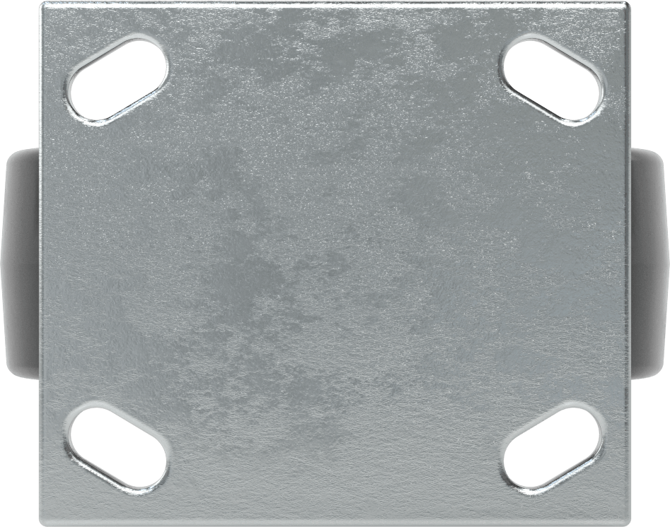 4-1/2" x 4" Montaj Plakalı Samson Tekerlek, 6" Çaplı Siyah Kauçuk Tekerlekli Sert, Açık Rulman