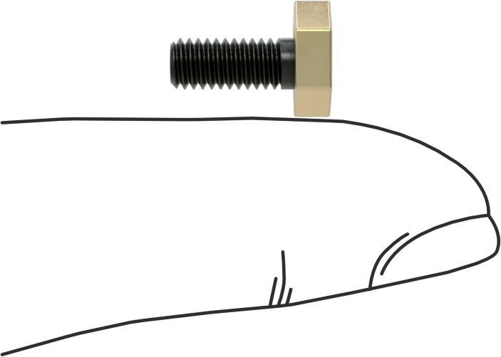 Fikstür Kelepçesi, 7.93 mm Genişlik x 2.8 mm Yükseklik Pirinç Başlık