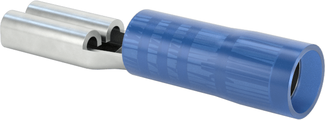 Manşon Yalıtımlı Faston Terminaller, Çift Sıkma, Dişli, 16-14 AWG için, 0.110 inç x 0.020 inç Tırnak