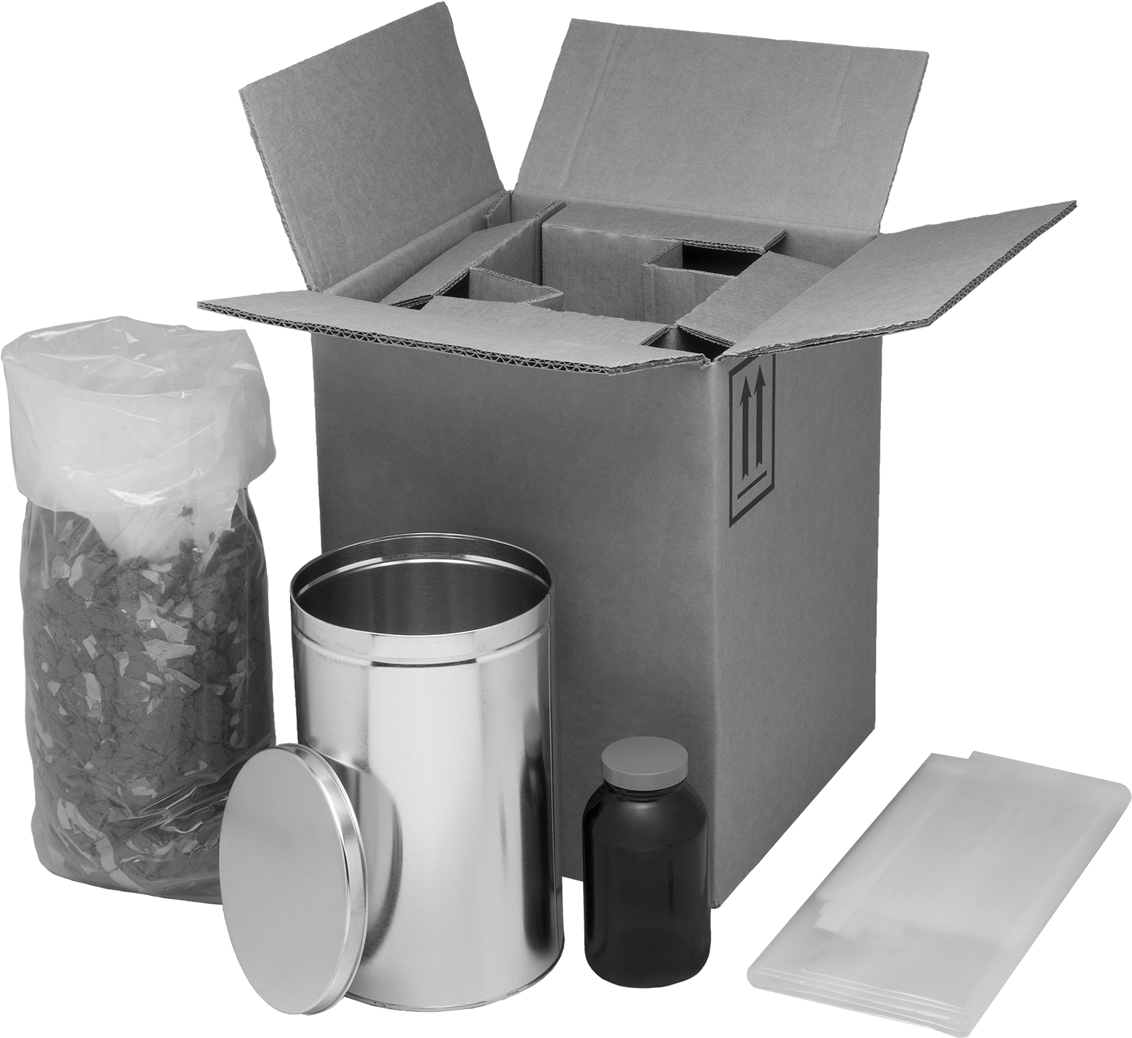 UN Standartlarına Uygun Cam Nakliye Şişesi, Paketleme Kiti, Kehribar, D.O.T.-SP-9168, 8 FL. oz Kapasite