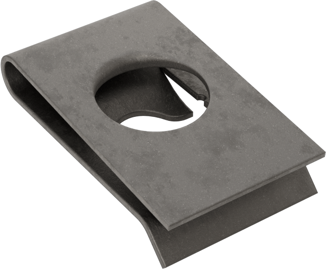 Siyah Fosfat Çelik Yüksek Kavramalı Klipsli Somun, 1/4" Vida, 0.051" ila 0.109" Panel Kalınlığı için
