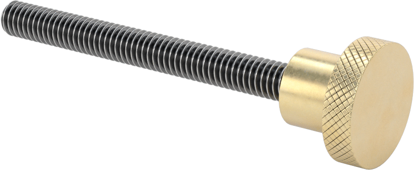 Pirinç Topuz, 5/16"-18 Dişli 3" Uzunlukta Saplama, 1" Baş Çapı