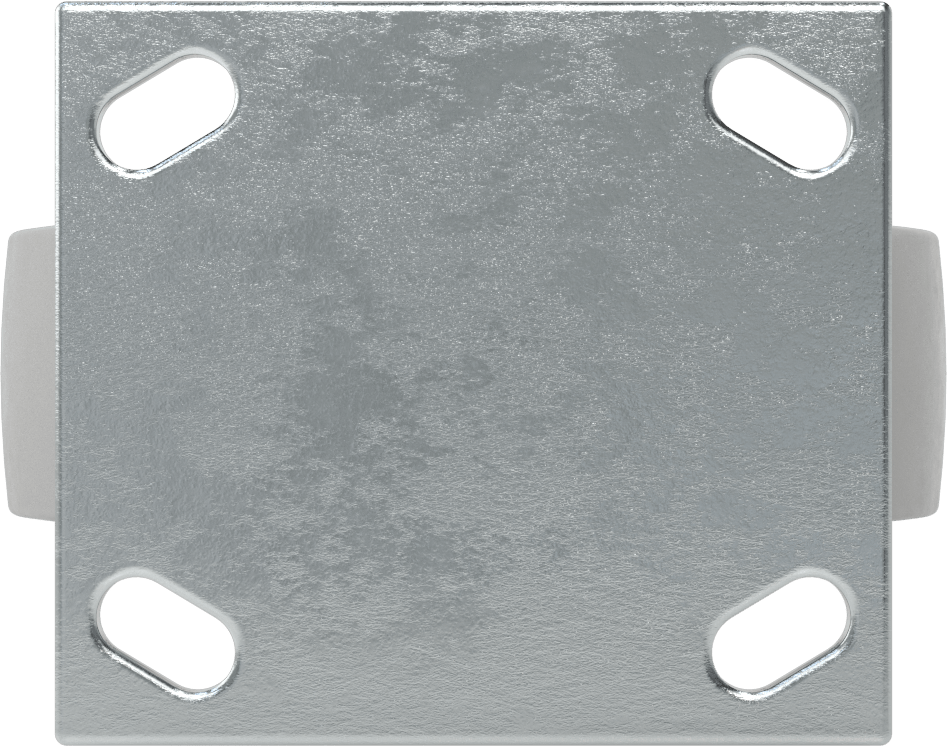 4-1/2" x 4" Montaj Plakalı Samson Tekerlek, 6 inç Çapında Gri Kauçuk Tekerlekli Sert, Açık Rulman