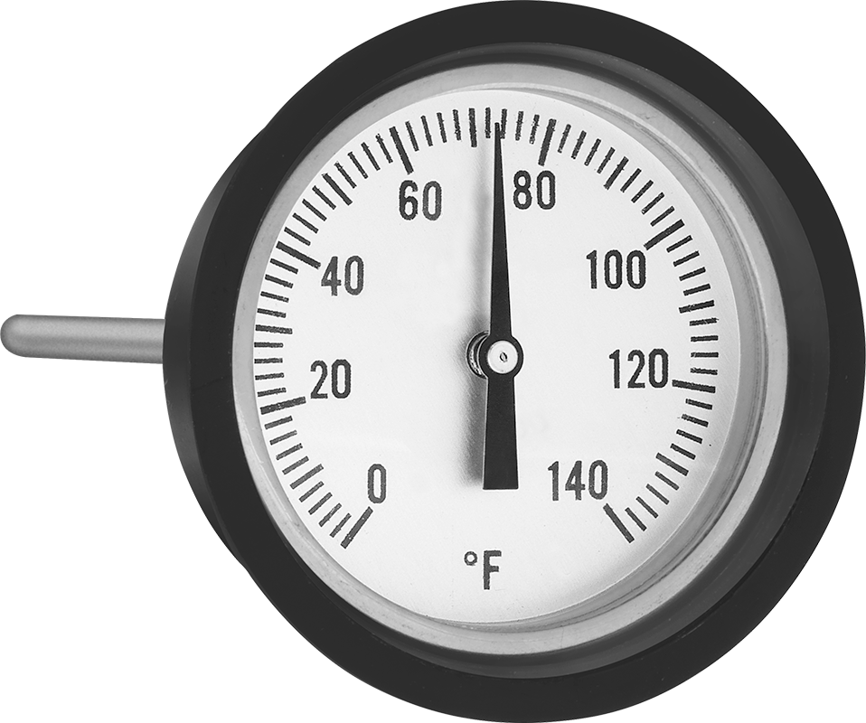 Yüzen Cep Termometresi, 0° ila 140°F, 5" Uzunluklu Sap