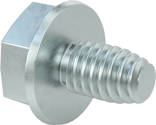 Yumuşak Metal için Diş Şekillendirme Vidaları, Çinko Kaplı Çelik, Altıköşe Başlı Tahrik, M4 Diş, 6 mm Uzunluk