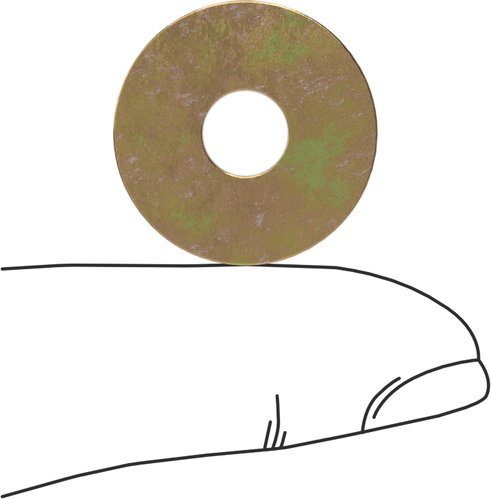 Çelik Mil. Spec. Pul, Sarı Kromat Kaplamalı Çinko, 1/4" Vida Boyutu, MS51412-23