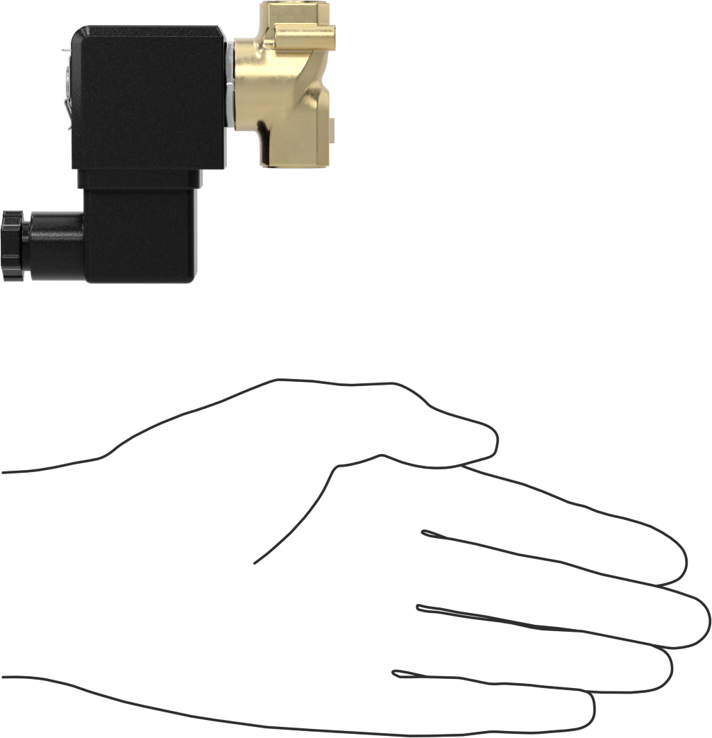 Soğutma Suyu için Kompakt Solenoid Açma/Kapama Valfi, DIN Bağlantılı Pirinç Gövde, 24V AC, 0.35 Cv