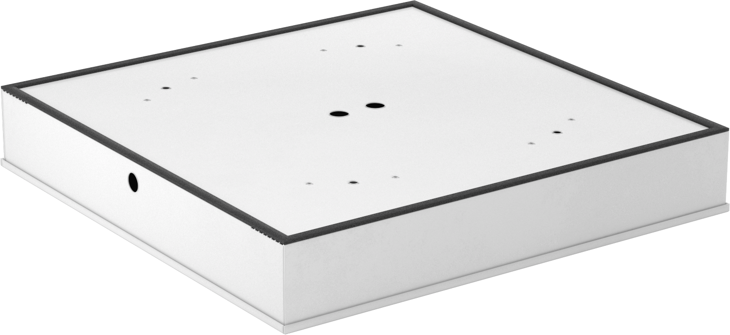 Temiz Oda Işığı, 23-3/4" Uzunluk x 23-3/4" Genişlik x 4" Toplam Yükseklik
