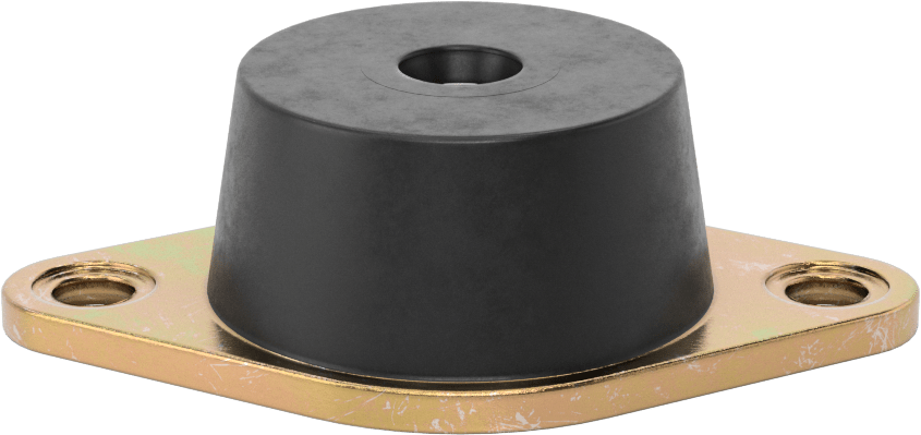 Neopren Titreşim Sönümleyici Cıvatalı Montaj, Arıza Emniyeti, 3/8"-16 Diş, 210 lbs. Kapasite, 1.12" Toplam Yükseklik