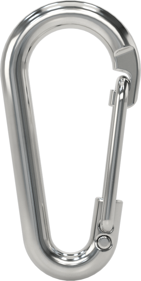 316 Paslanmaz Çelik Karabina - Kaldırma Amaçlı Değildir, 1100 lbs. Kapasite, 3/8" Kalınlık, 9/16" Açıklık Genişliği