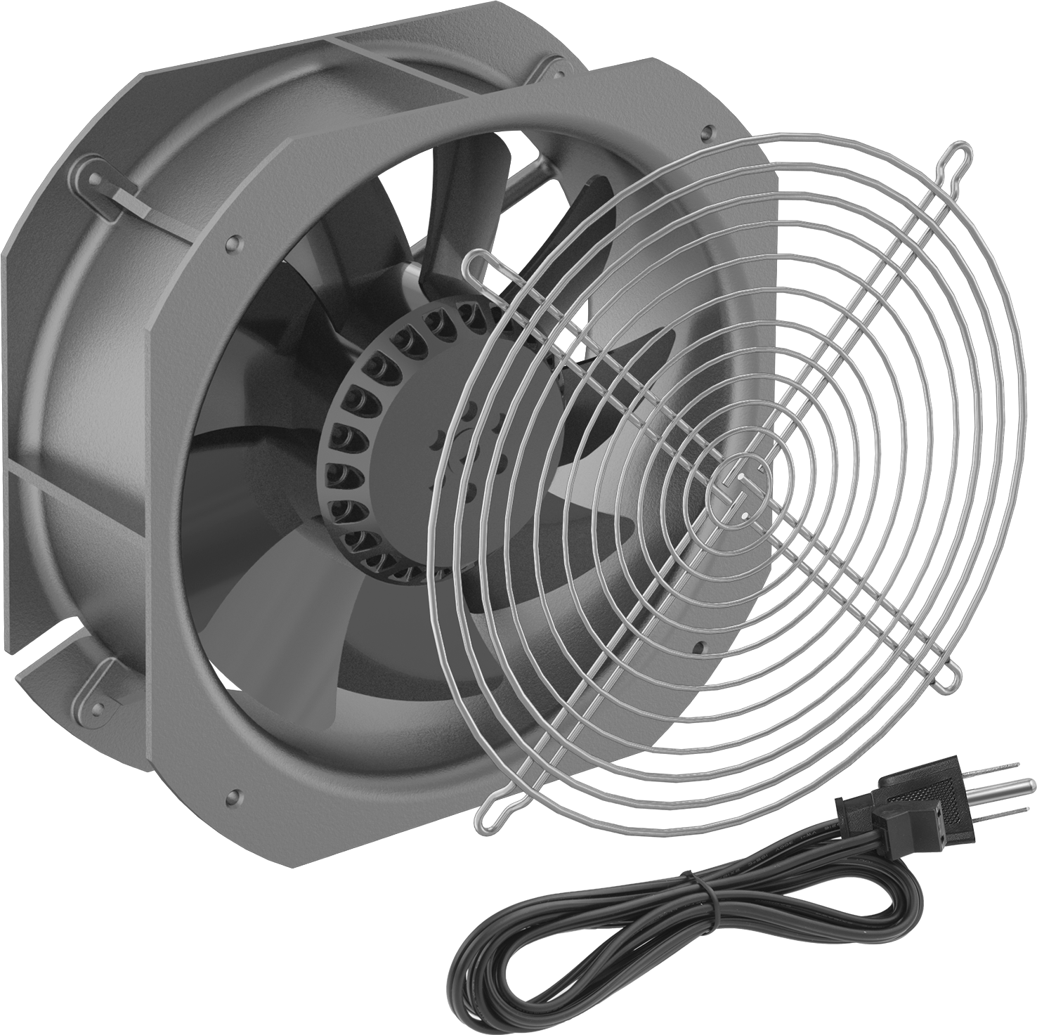 Islak Ortam Ekipman Soğutma Fan Kitleri, 225 mm x 225 mm x 80 mm Toplam