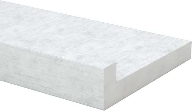Mimari 6063 Alüminyum 90 Derece Köşebent, 1/16" Duvar Kalınlığı, 1/8" Yükseklik x 1/2" Genişlik Dış, 4 Fit Uzunluk