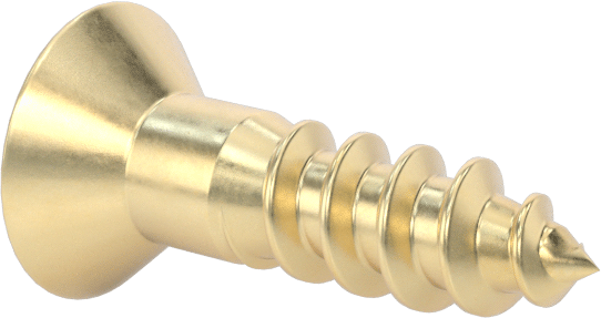 Ahşap için Pirinç Phillips Havşa Başlı Vidalar, 3 Boyutu, 3/8" Uzunluk