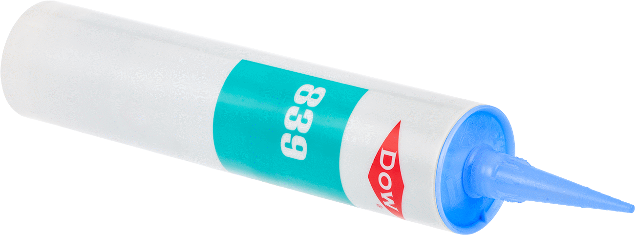 Kullanıma Hazır Silikon Kauçuk Dolgu Bileşiği, Dow Corning 839, 10.3 FL. oz. Kartuş — Kartuş, Mavi, Dow