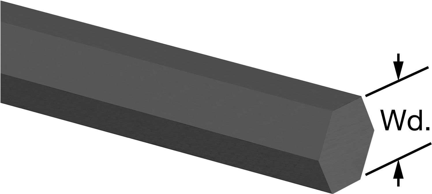 Eloksallı Çok Amaçlı 6061 Alüminyum Altıgen Çubuk, 1/4" Genişlik