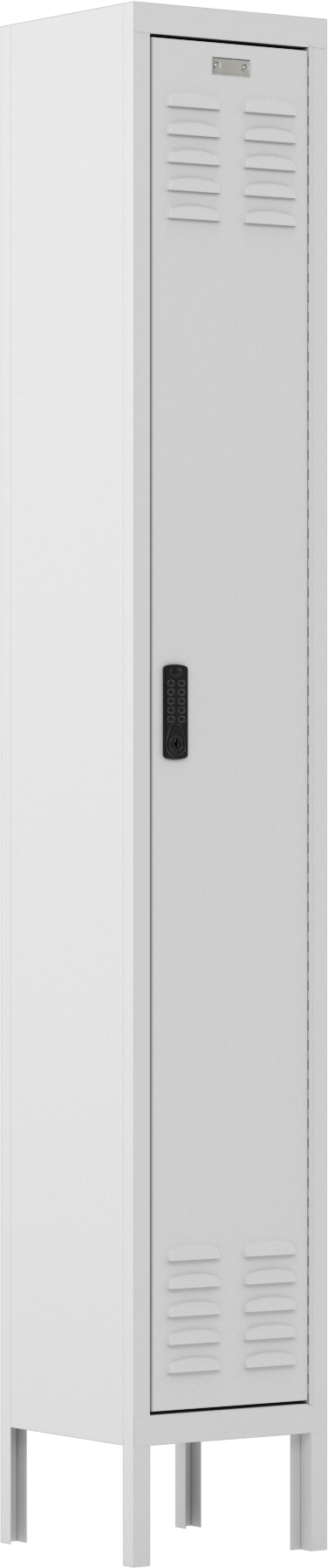 Tuş Takımı Kilitli Dolap, 1 Aşağı x 1 Enine, 12" Genişlik x 12" Derinlik x 72" İç Yükseklik