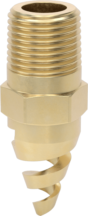 Yüksek Hacimli Tıkanmaya Dayanıklı Püskürtme Memesi, İçi Boş Konik, Pirinç, 1/2 NPT, 0.38" Delik Çapı, 50 Derece