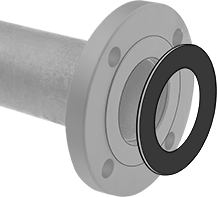 Suya ve Buhara Dayanıklı EPDM Boru Contaları, Dn 15 Flanş Boyutu için, 22 mm İç Çap, 1/16" Kalınlık