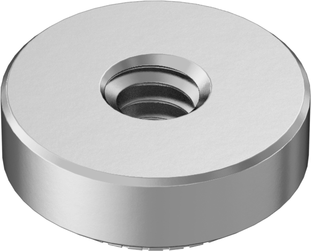 18-8 Paslanmaz Çelik Sac Metal için Presle Takılan Somun, 2-56 Diş Boyutu, 0.03" Minimum Panel Kalınlığı için