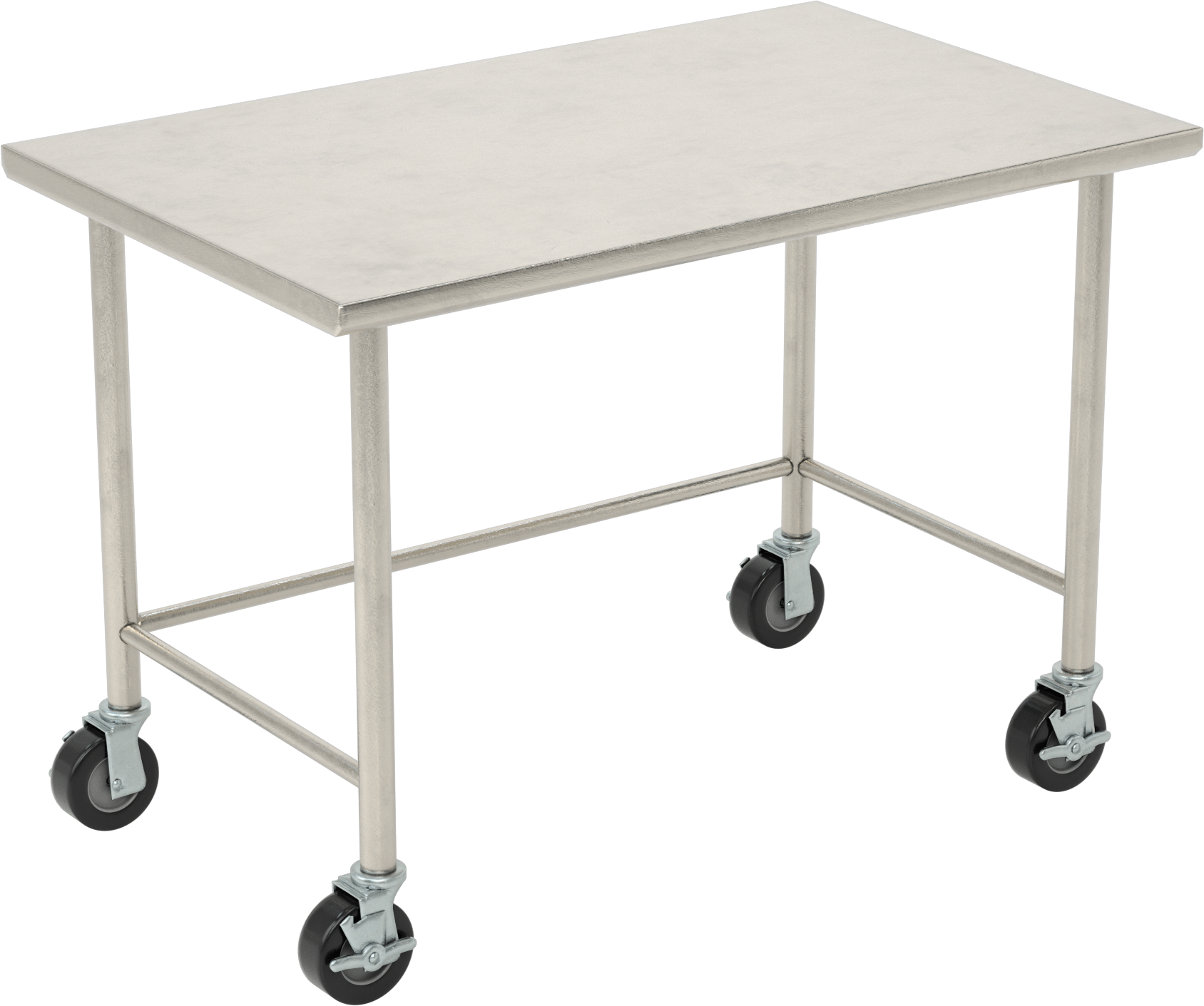 Paslanmaz Çelik Masa, Mobil, 34" Yükseklik x 48" Genişlik x 30" Derinlik
