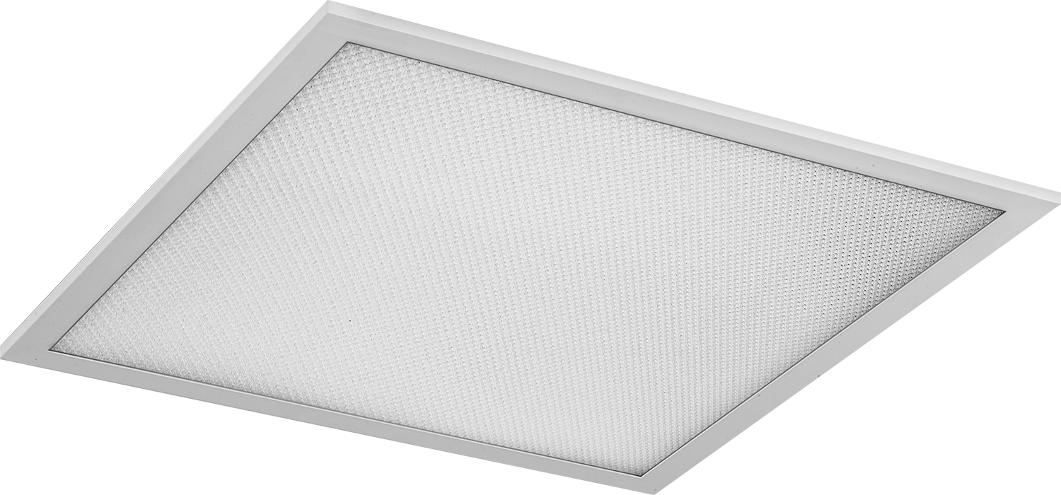 Yerleşik LED'li Gömme Tavan Işığı, Dahili LED'li, 24" Uzunluk x 24" Genişliğinde x 3-1/4" Toplam Yükseklik — 2 ft., 24", Prizmatik