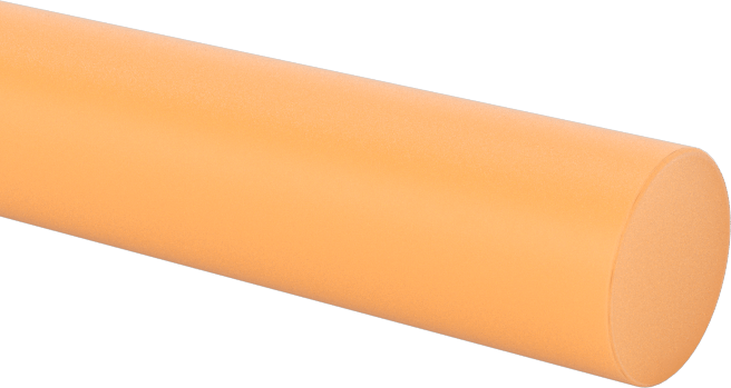 Aşınmaya Dayanıklı Poliüretan Kauçuk, Yarı Şeffaf Çubuk, 12" Uzunluk, 5 mm Çap