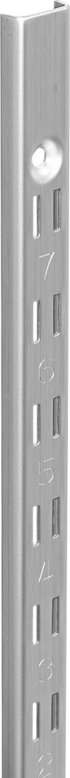 Çift Yivli Standart, 72" Yükseklik, Paslanmaz Çelik, Dolaplar ve Kitaplıklar için — 1/4", 5/8", 72"