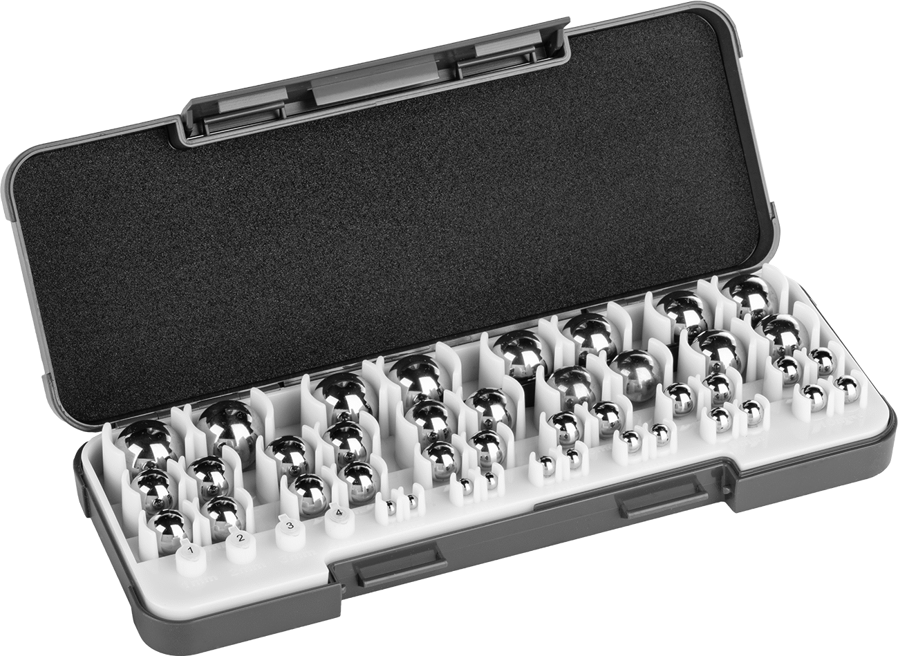 Bilyalı İç Çap Komparatörü Seti, 1 mm ila 25 mm Ölçüm Aralığı, 50 Parça
