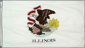 Illinois Eyalet Bayrağı, 3 Fit x 5 Fit