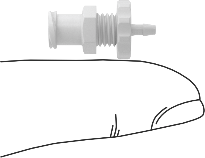 Hava ve Su için Plastik Luer Lock Tüp Bağlantısı, Naylon Duvar Delici Soketler, 1/16" Boru İç Çapı için Tırnaklı
