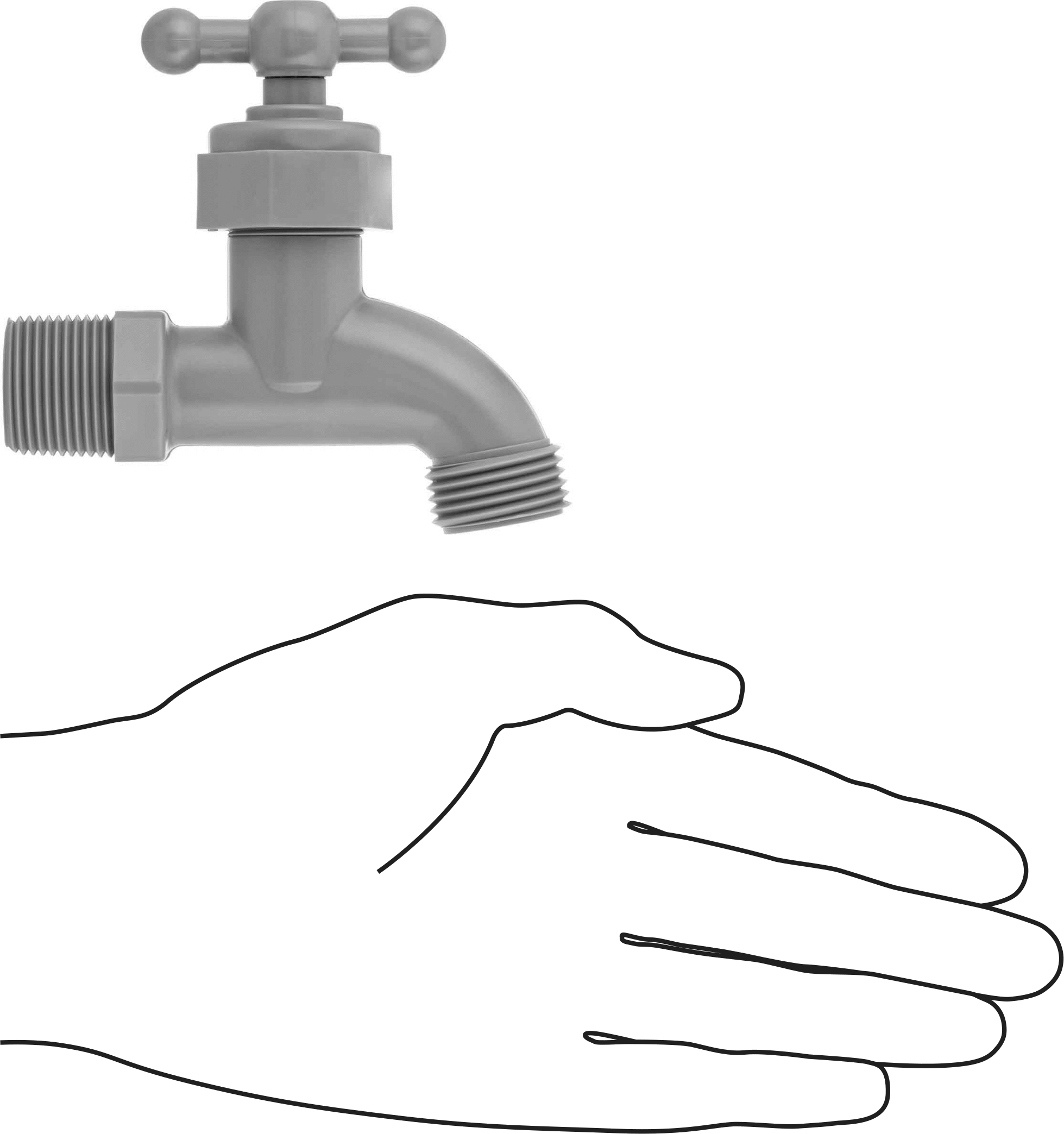 Asetal Lavabo Musluğu, 1/2 NPT Arka Giriş