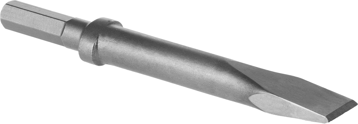 Kırıcı Çekiçler için Keski Ucu, 0.58" Altıgen Şaft, Oval Yaka, 1" Düz Bıçak, 9 inç Toplam