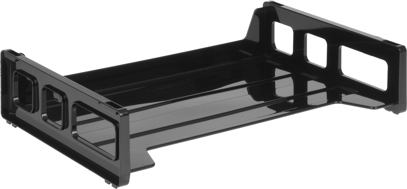 Plastik Belge Düzenleyici, 1 Bölmeli, 2-3/4" Yükseklik x 13-1/4" Genişlik x 9" Derinlik