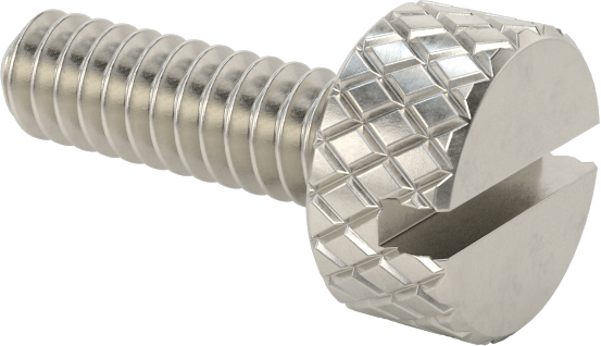 Tırtıllı Başlı El Vidası, Yarık, Dar, 4-40 Diş Boyutu, 3/8" Uzunluk